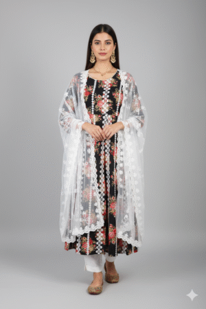 Blossom Whisper Frock Set - Anarkali Suit Set